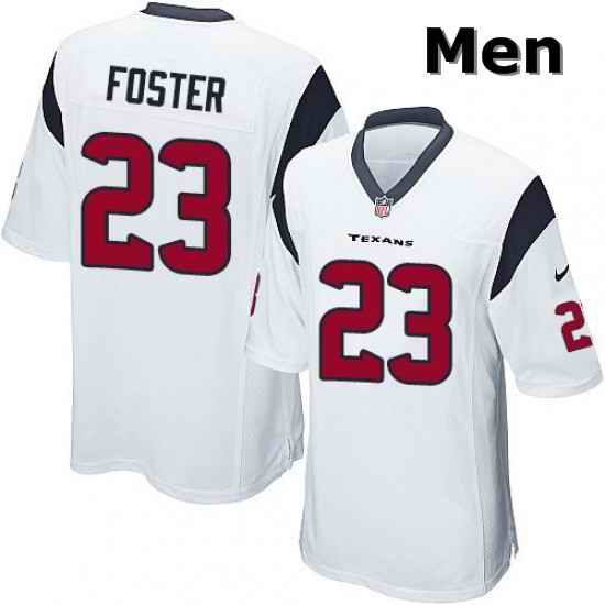 Men Nike Houston Texans 23 Arian Foster Game White NFL Jersey